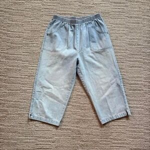 American Sweetheart jorts denim capri pants 90s vintage women s small light wash